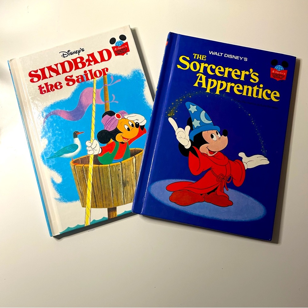 Vintage 1970s Disney’s Wonderful World Of Reading Books Set Of 2